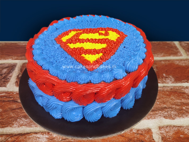 Superman decorated cake