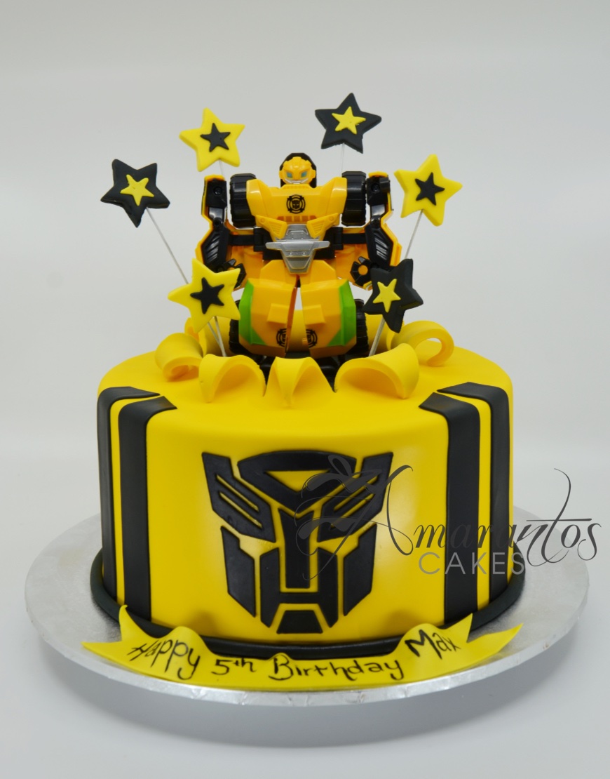 Transformers decorated cake