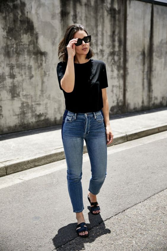 Fashion Look with Women's Black T