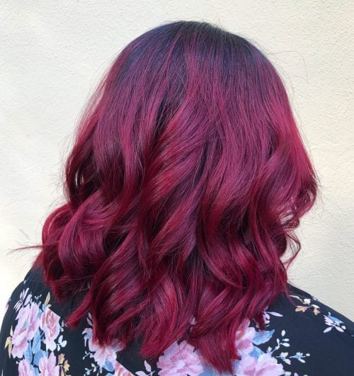 ombre hair red