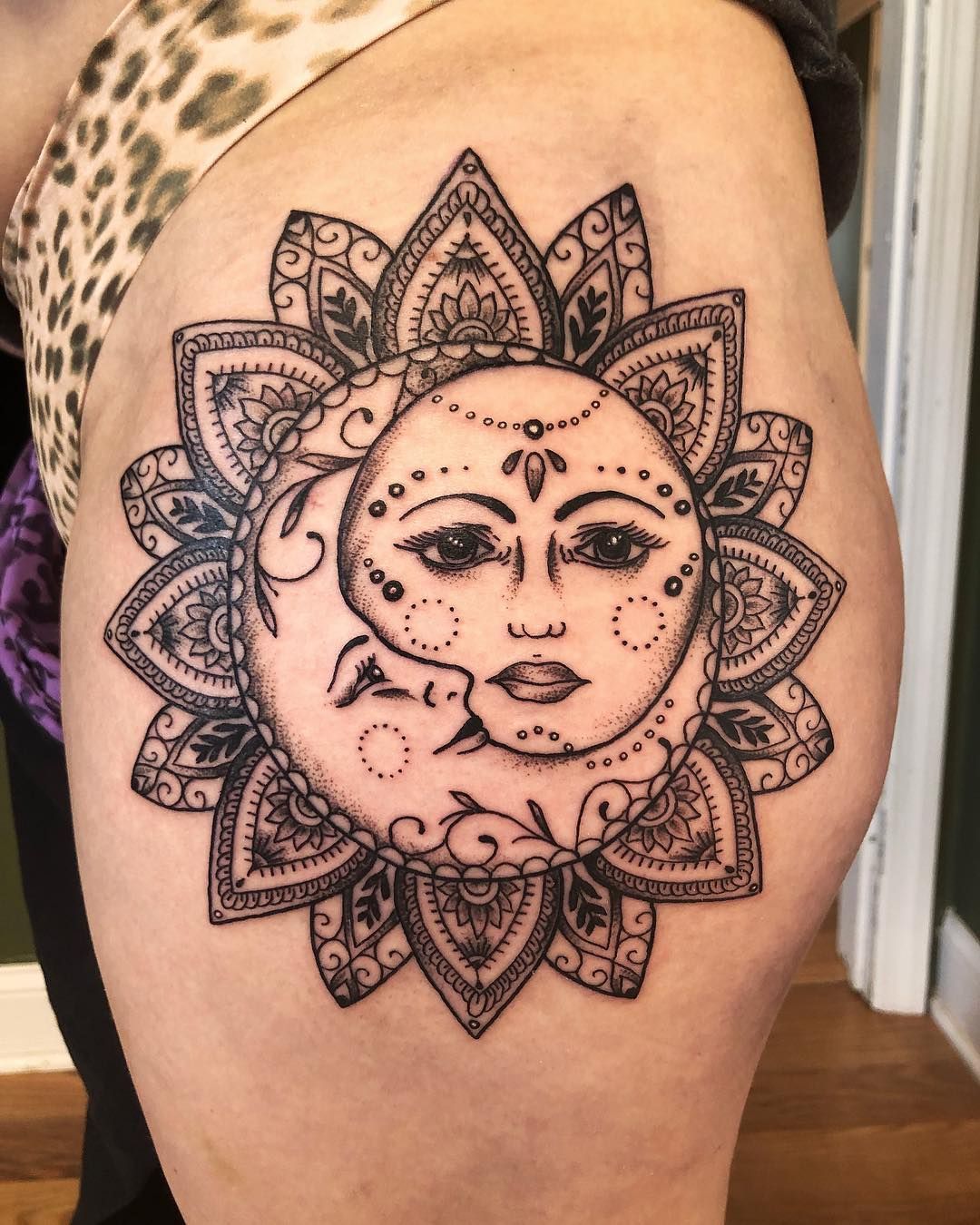 sun and moon tattoo