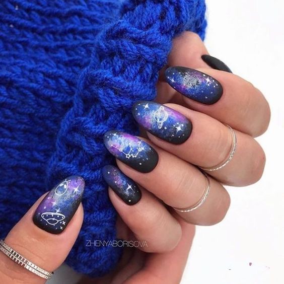 Galaxy Decorated Nail