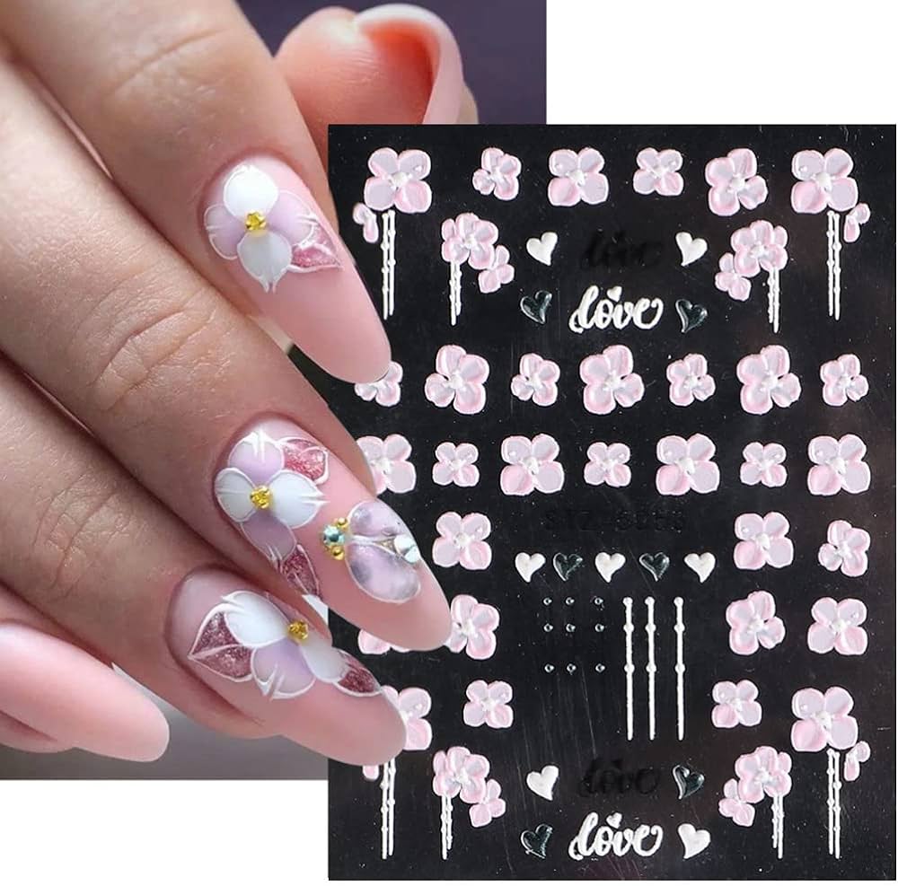 Flower Decorated Nails