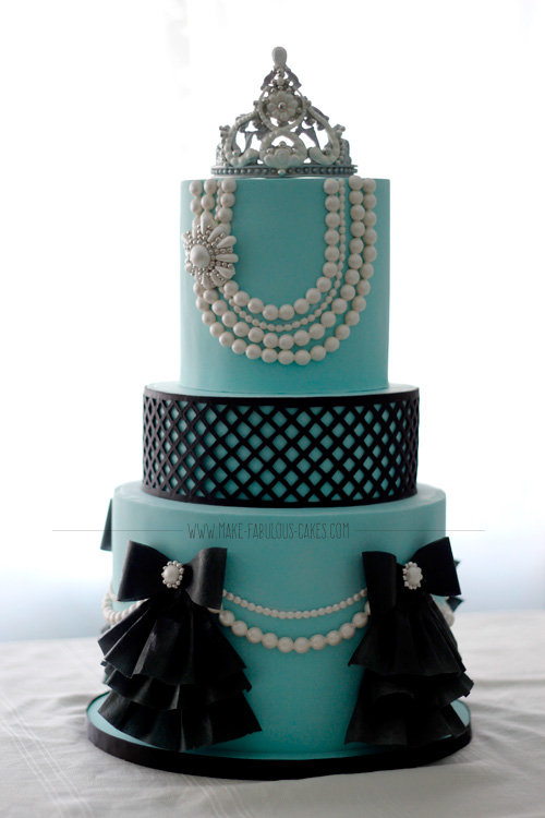 Tiffany Blue Decorated Cake