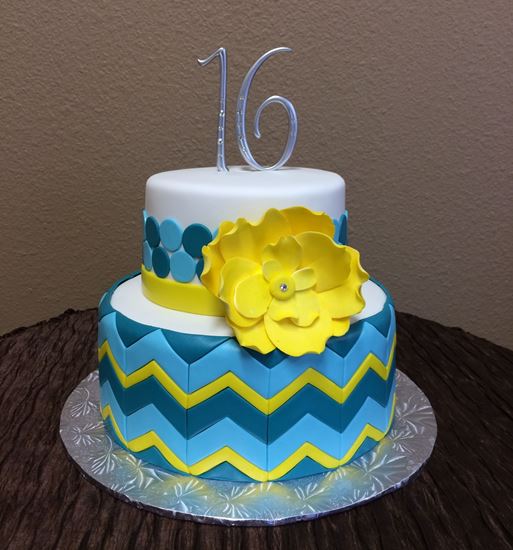 Chevron Decorated Cake