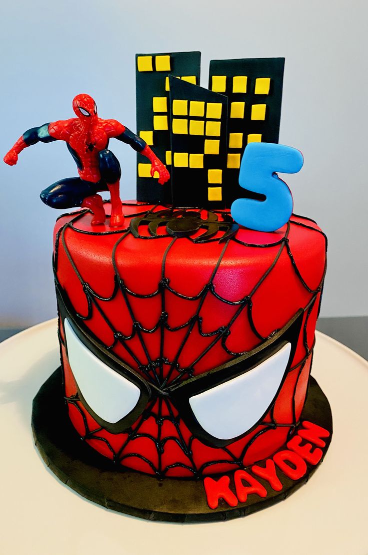 Spider Man Decorated Cake