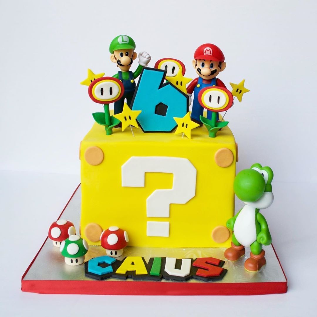 Mario Bros Decorated Cake