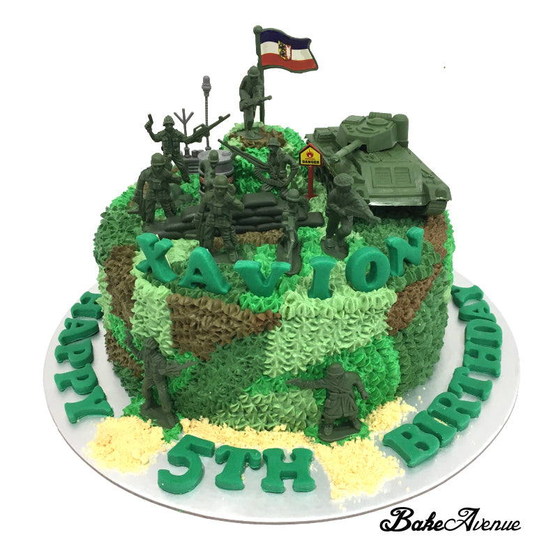 Military decorated cake