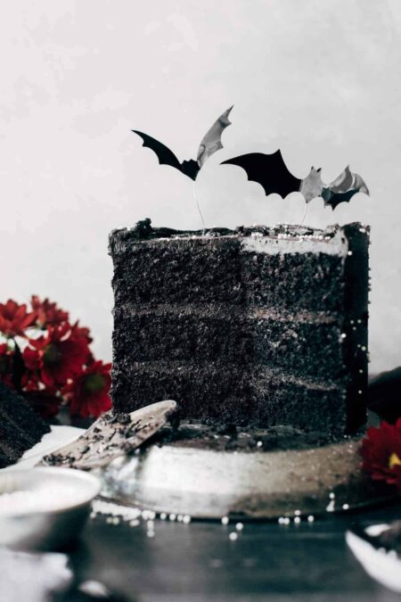 Black Decorated Cake