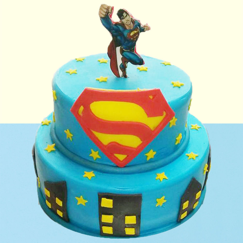 Superman decorated cake