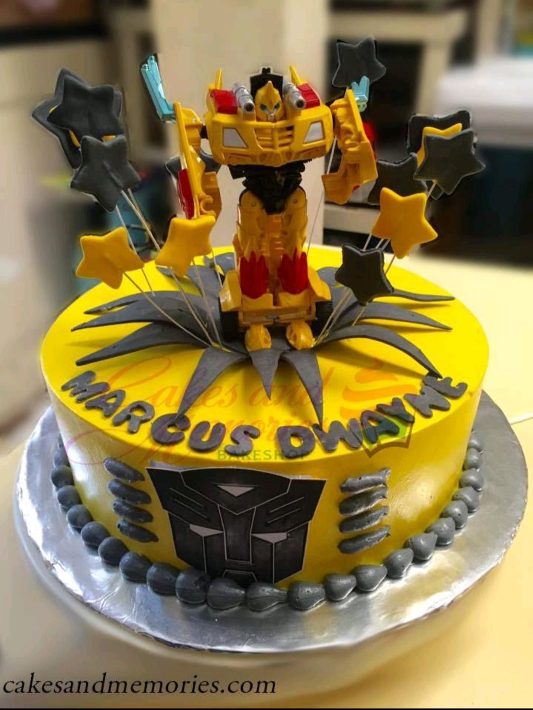 Transformers decorated cake