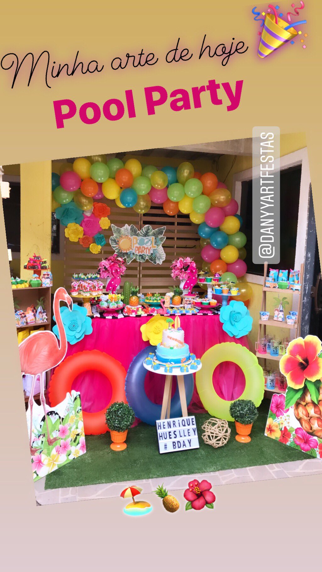 Decoracao Pool Party Simples