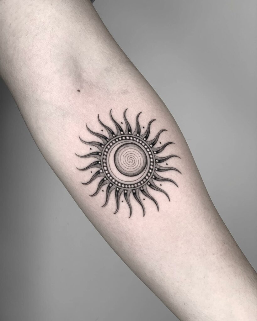 sun and moon tattoo