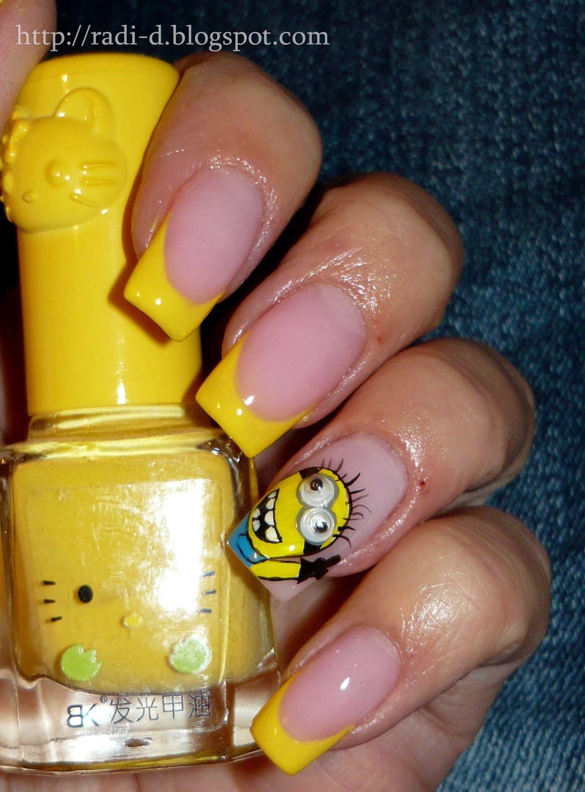 Minions Decorated Nail