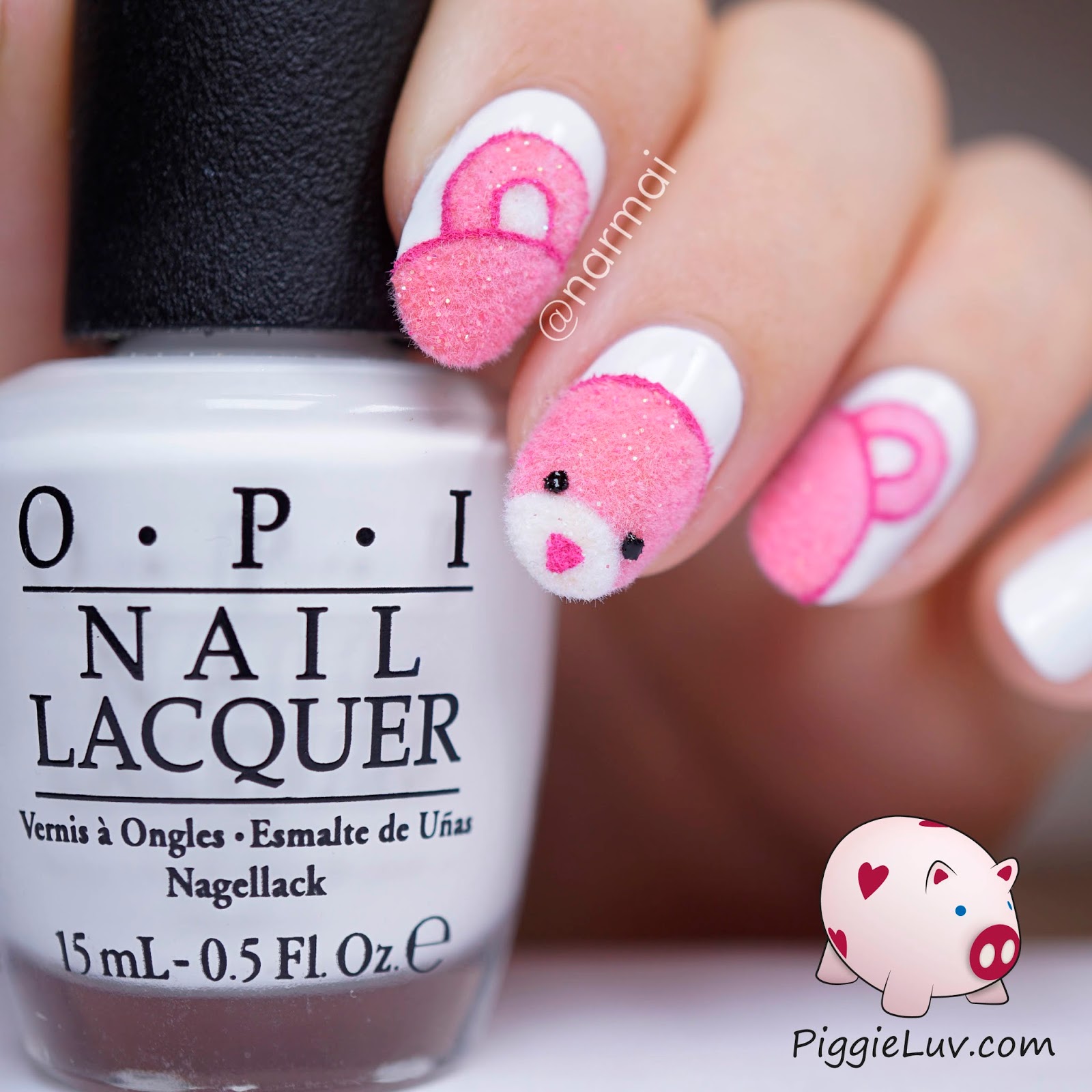 Teddy Bear Decorated Nail