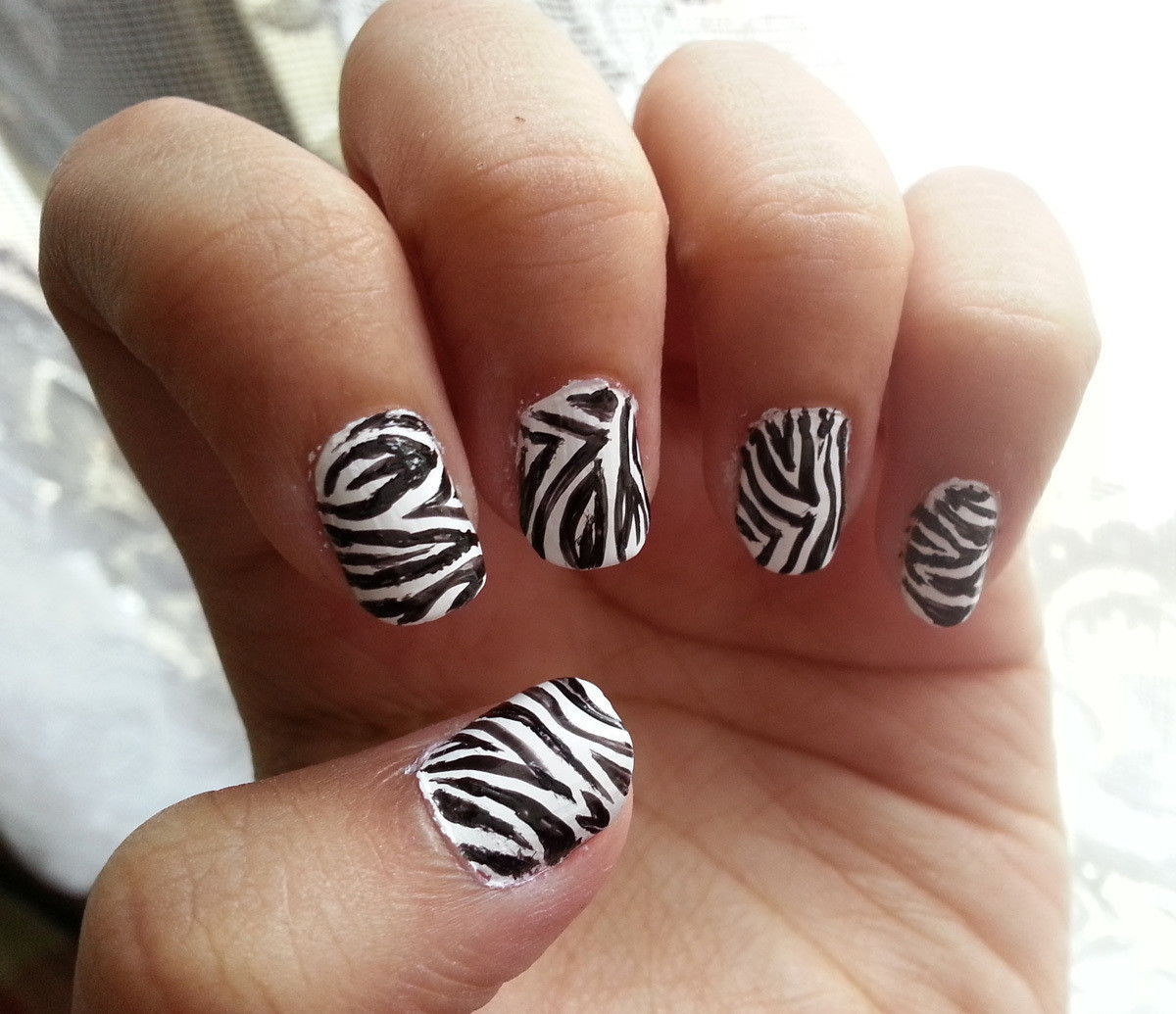 Zebra Decorated Nail