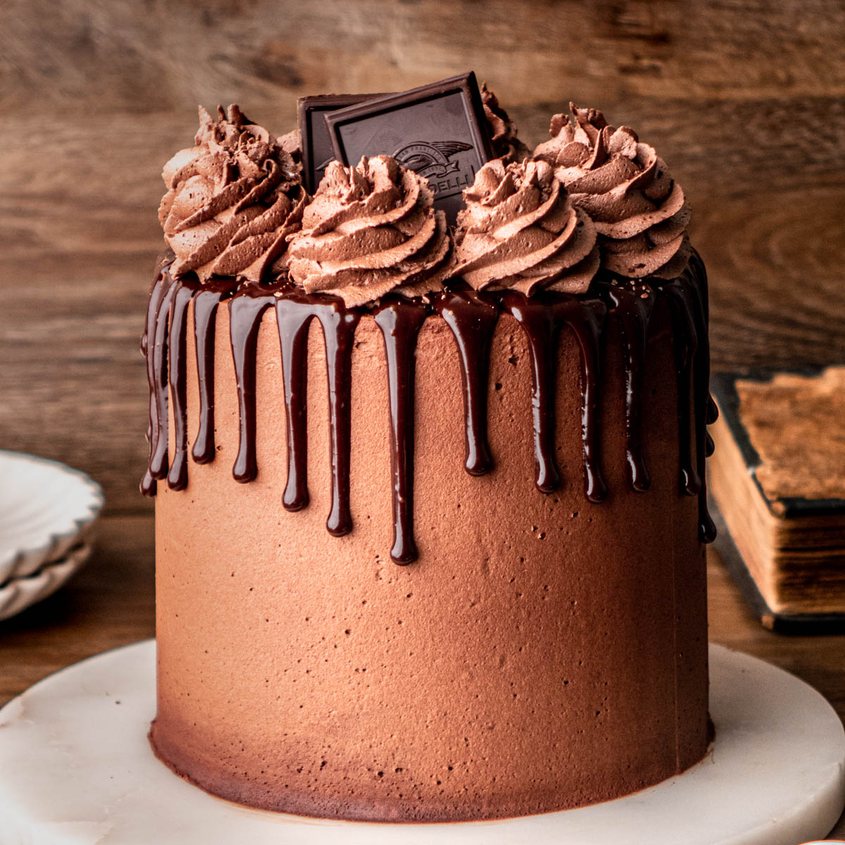 Decorated Chocolate Cake