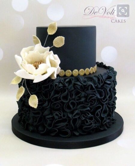 Black Decorated Cake