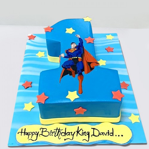 Superman decorated cake