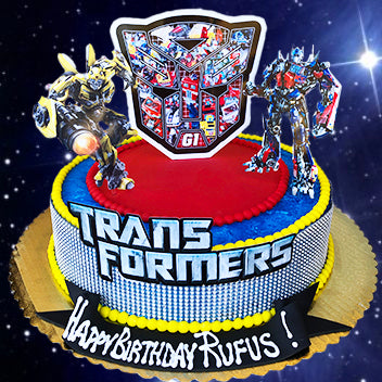 Transformers decorated cake