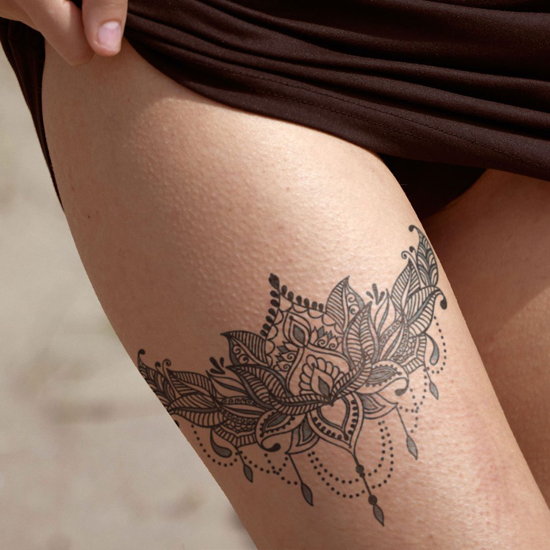 Tattoo on thigh