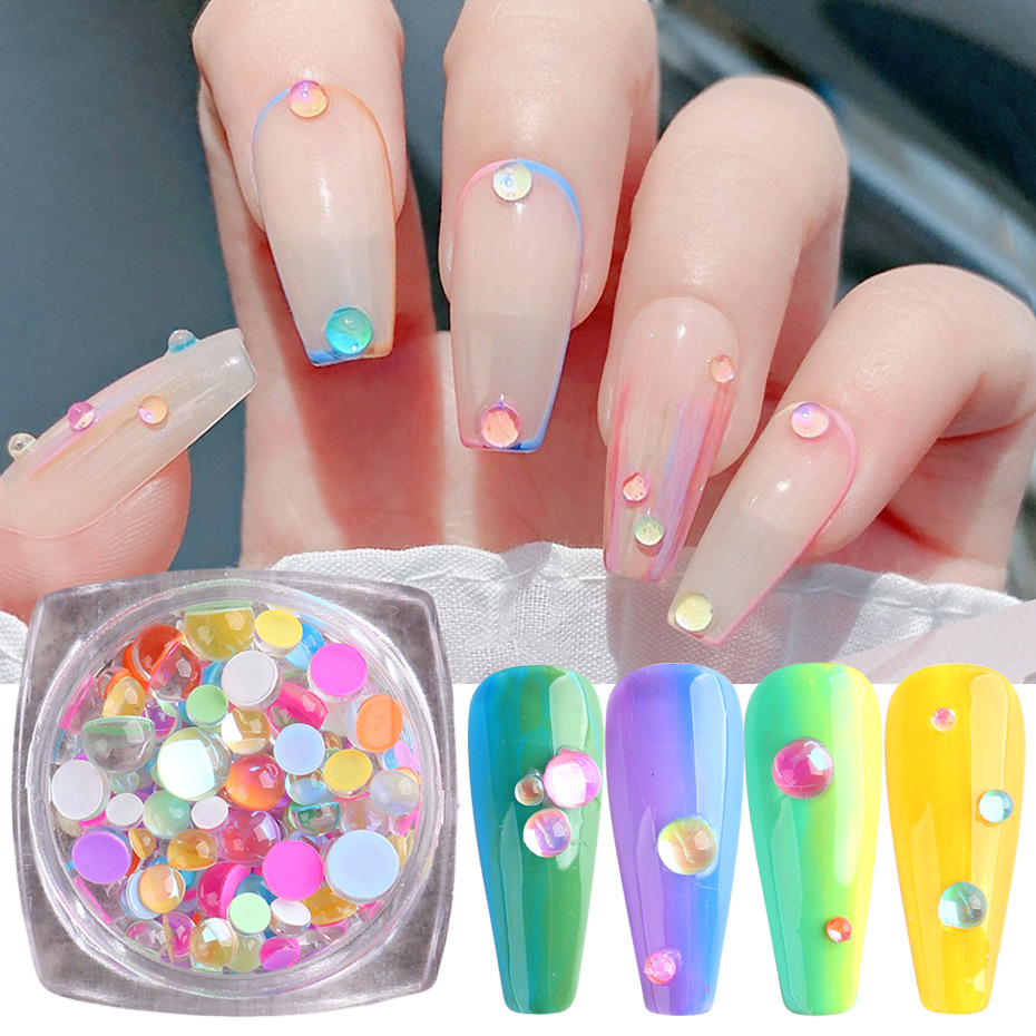 Candy Colors Decorated Nail