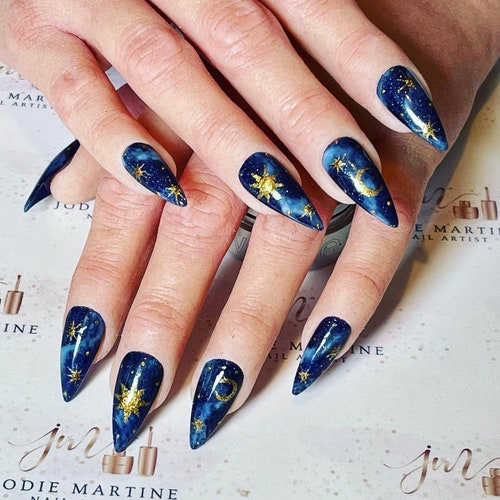 Moon Decorated Nail