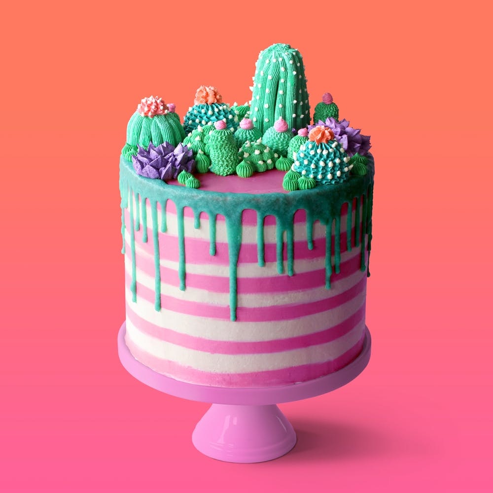 Cactus Decorated Cake