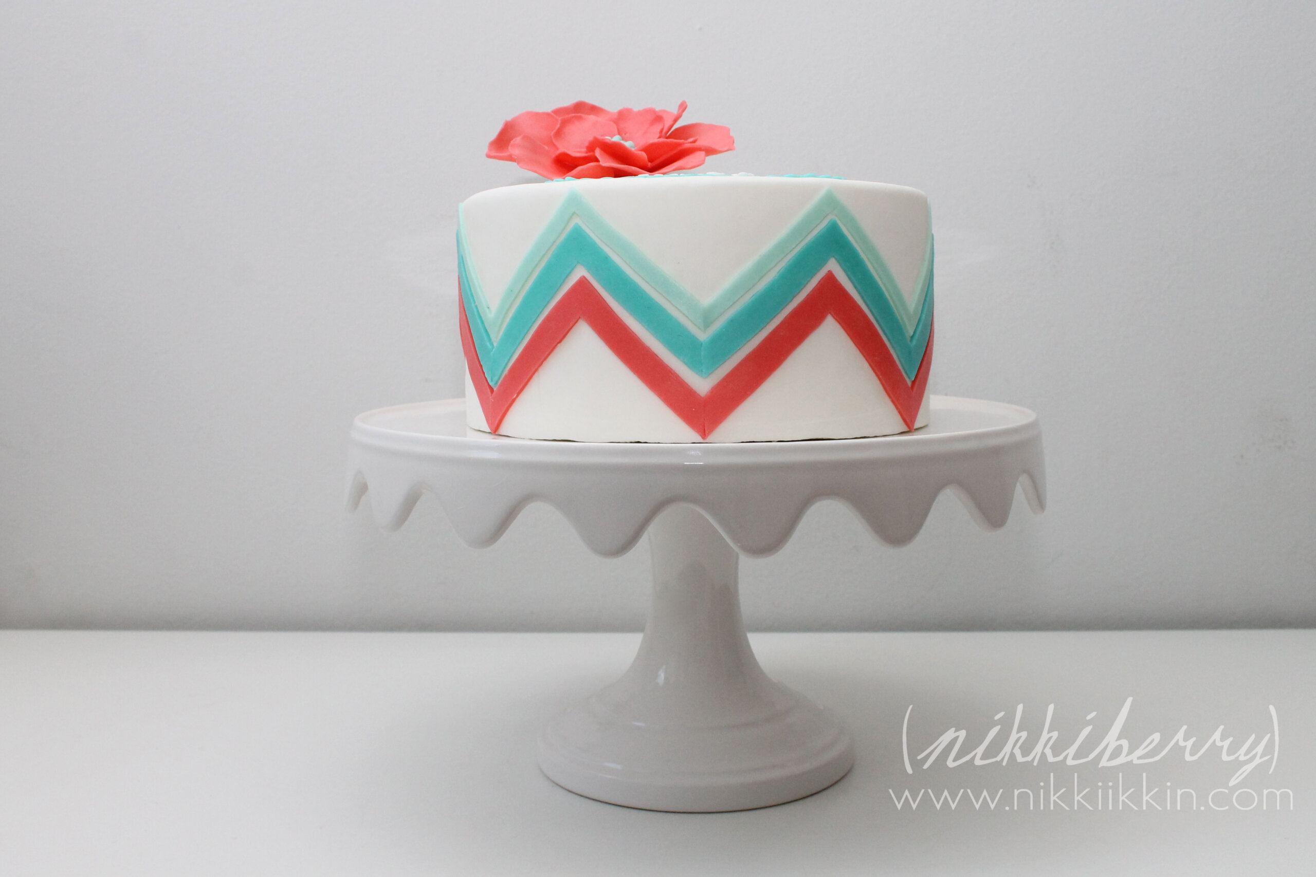 Chevron Decorated Cake