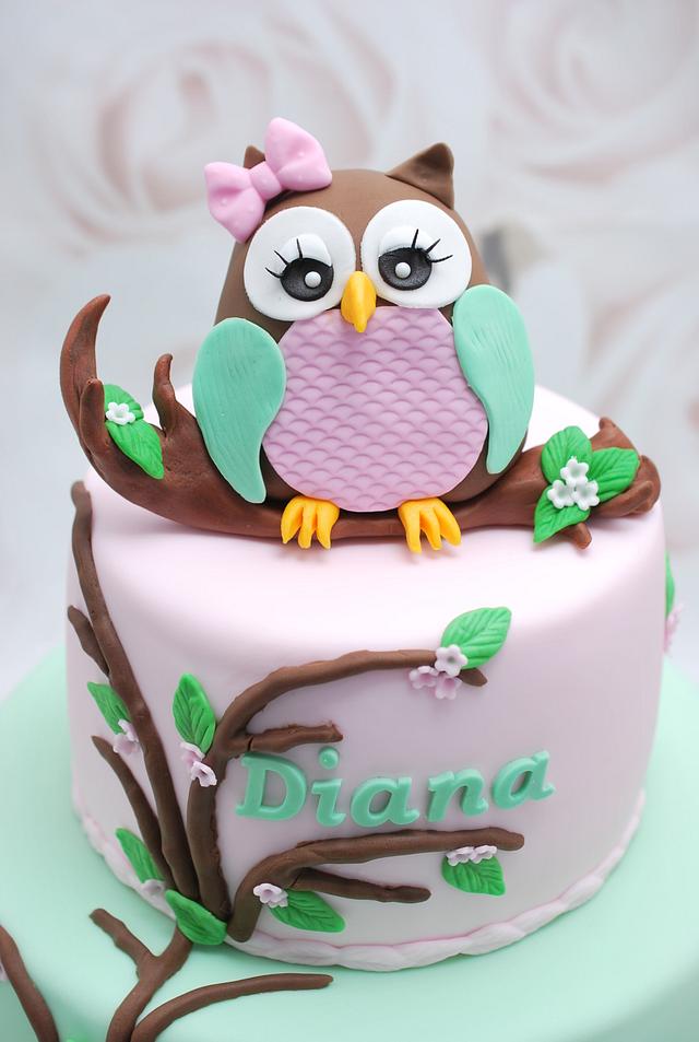 Owl Decorated Cake