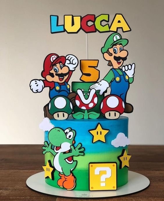 Mario Bros Decorated Cake