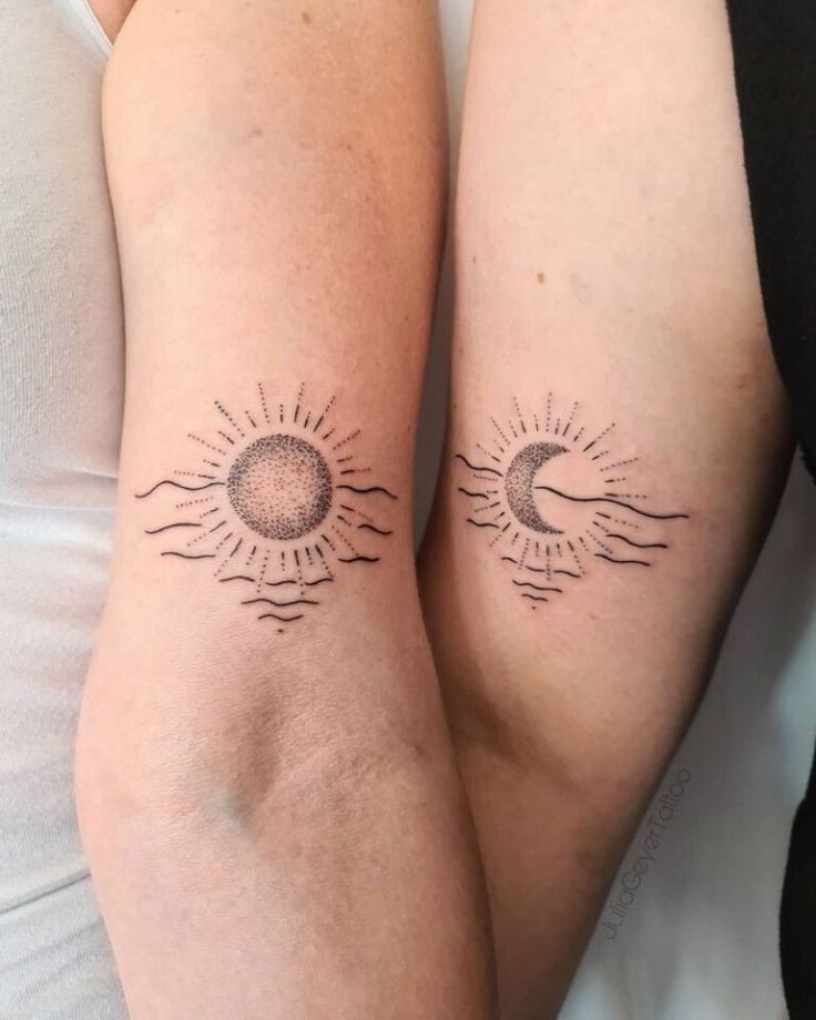 sun and moon tattoo