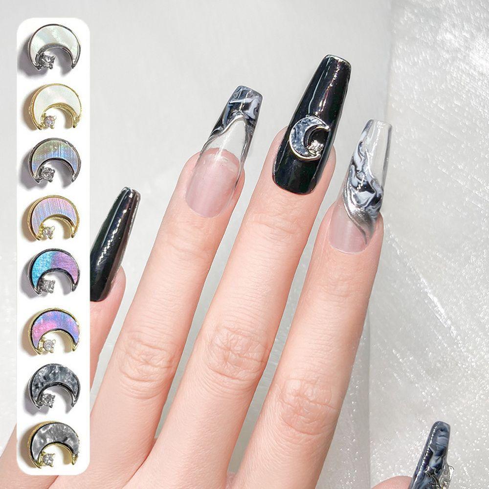 Moon Decorated Nail