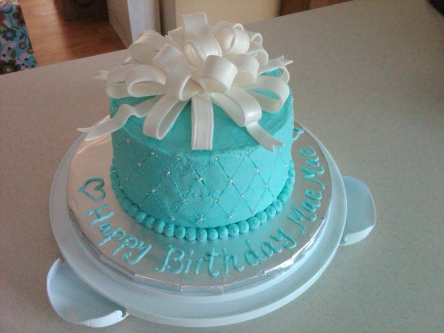 Tiffany Blue Decorated Cake