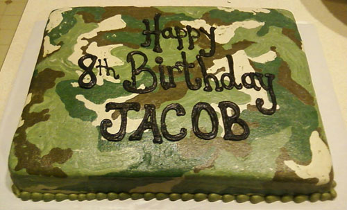 Camouflage Decorated Cake