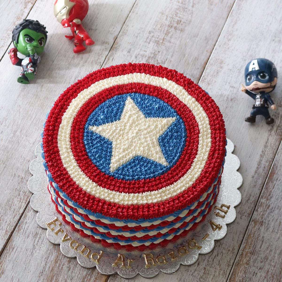 Captain America Decorated Cake