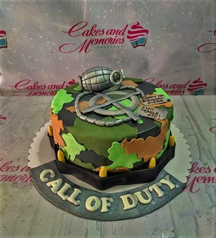 Military decorated cake