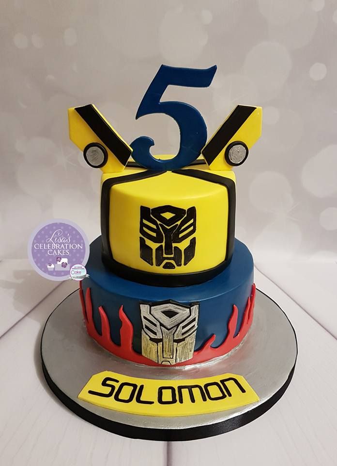 Transformers decorated cake