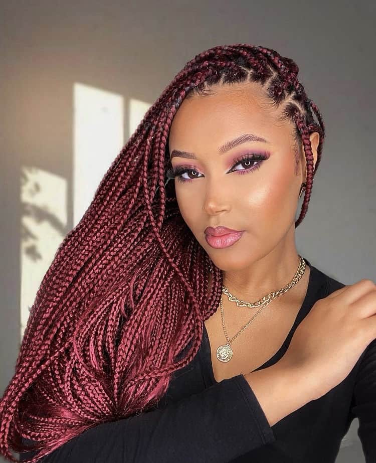 Box Braids Red