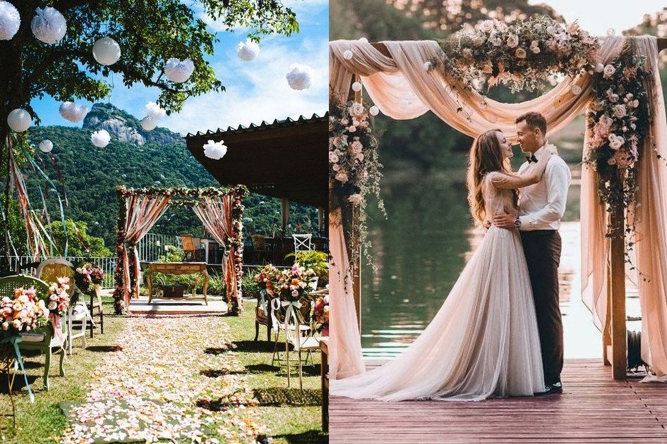 Modelos de Casamento Ao Ar Livre Simples