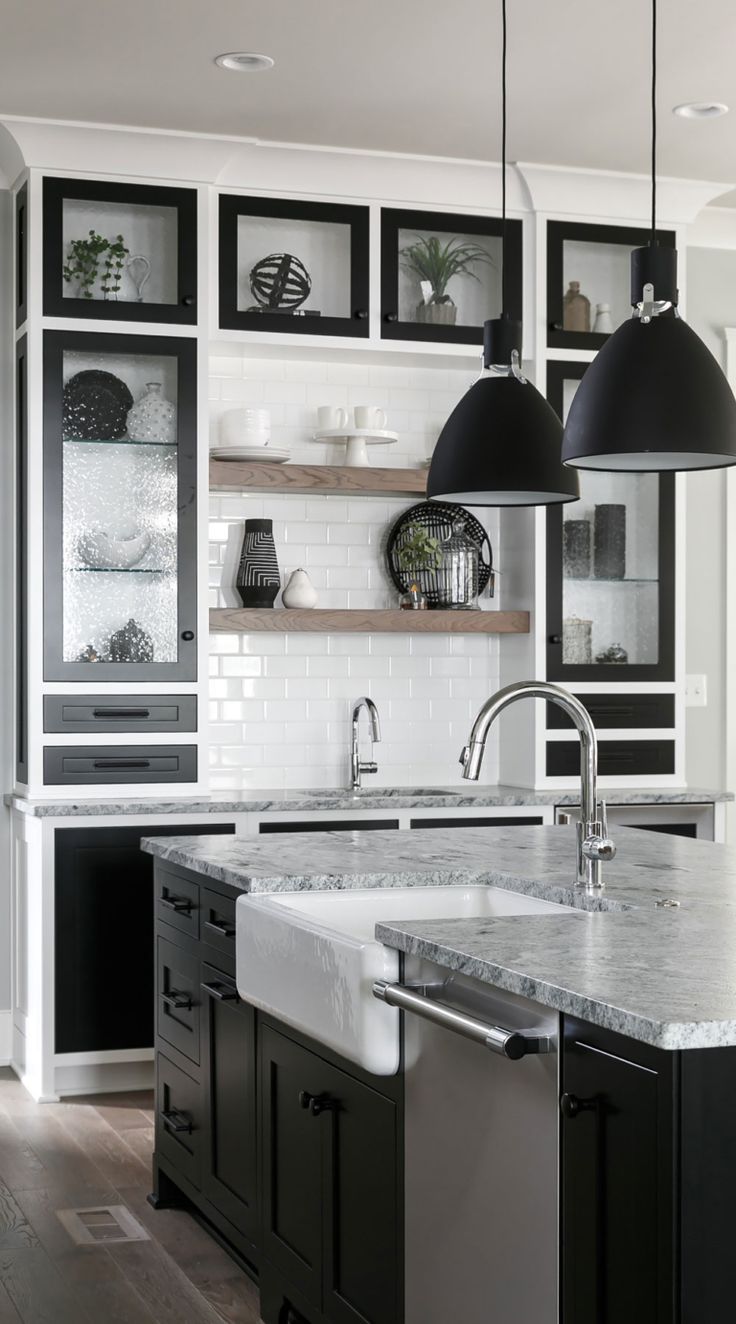 Black And White Kitchen Decoration