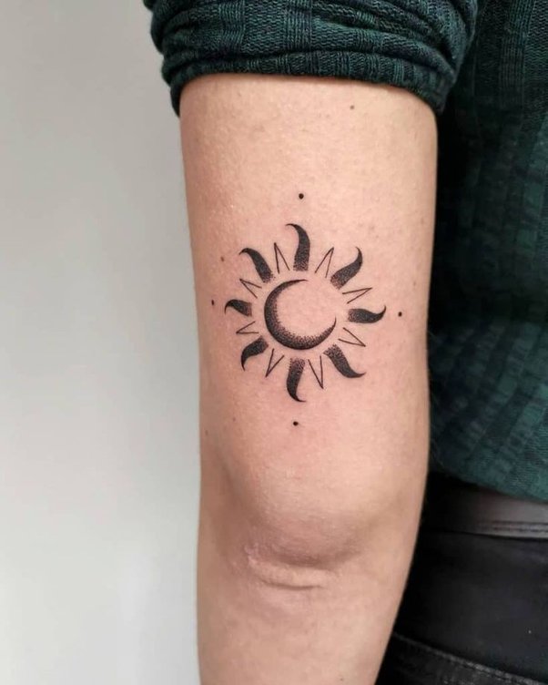 sun and moon tattoo