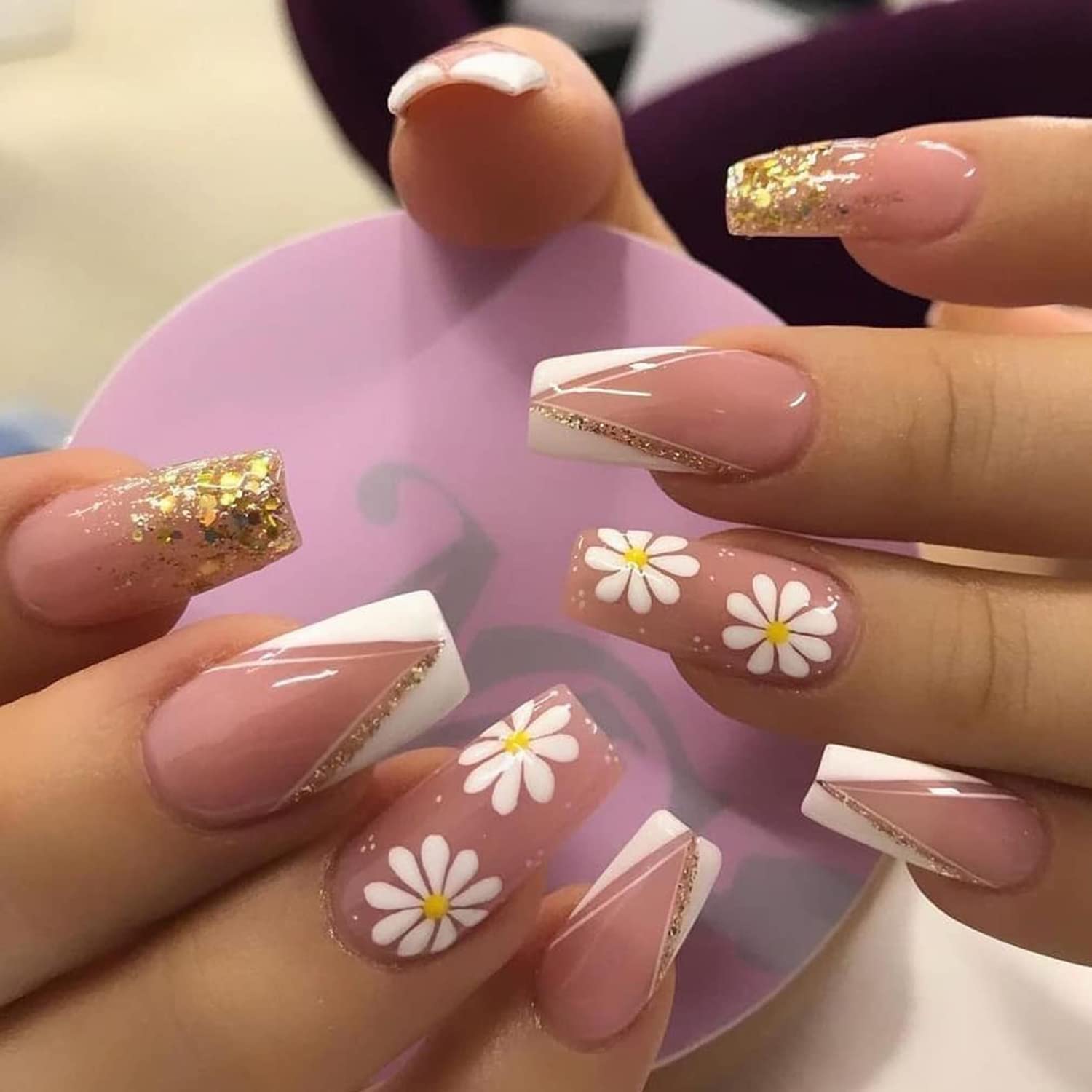 Elegant Decorated Nail