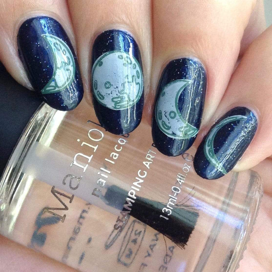 Moon Decorated Nail