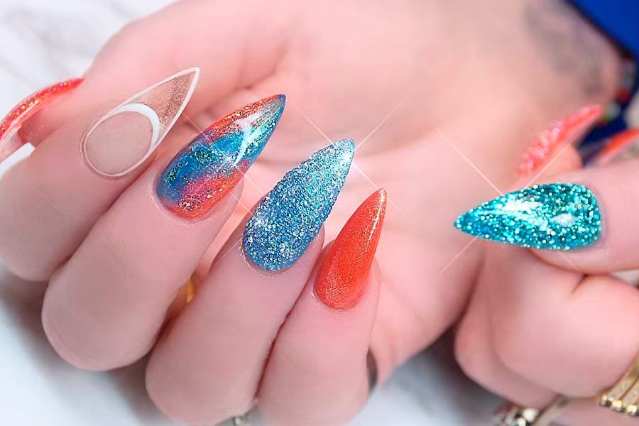 Stiletto Decorated Nail