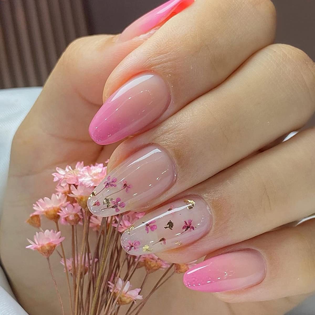 Flower Decorated Nails