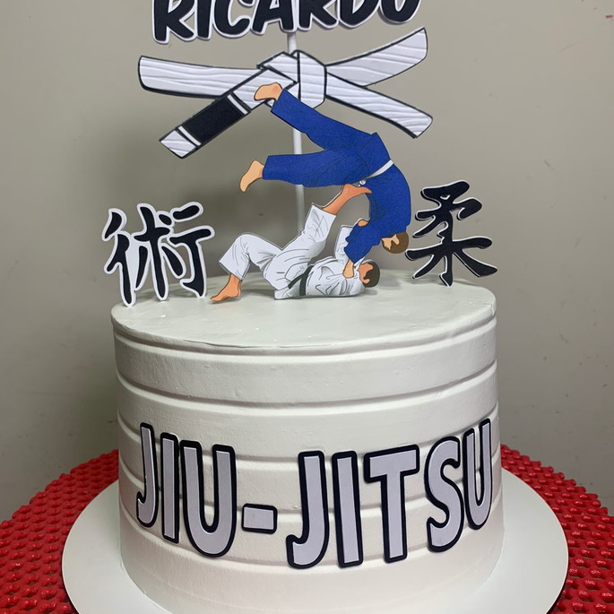 bolo decorado jiu jitsu