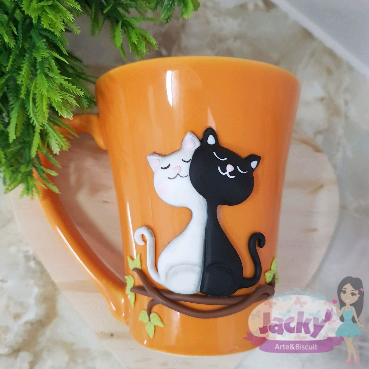 Caneca Decorada Com Biscuit