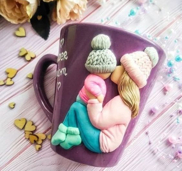 Modelos de Caneca Decorada Com Biscuit