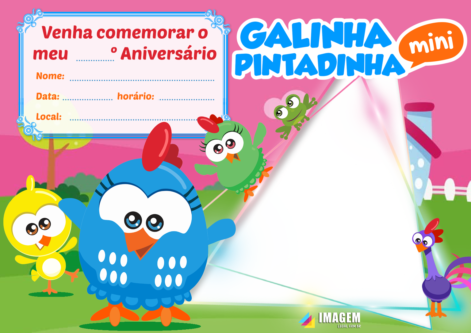 Convite da Galinha Pintadinha